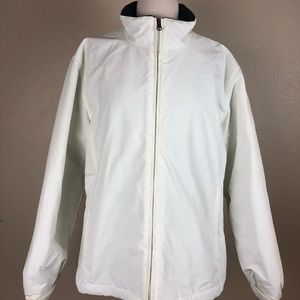 Lands End White Sport Squall Jacket  Sz 14